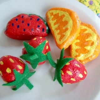 Painted Gluten Free Playdough / Salt Dough