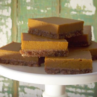 Chai Pumpkin Pie Bars with a Raw Pecan Crust