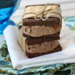 Chocolate chocolate ice cream sandwiches