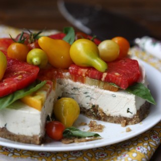 Savory Caprese Dairy-Free Cheesecake