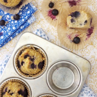 Shredded Coconut Blueberry Paleo Muffins