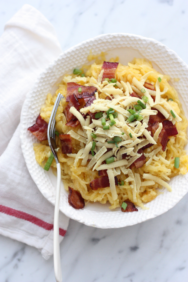 Spunky Coconut Loaded Spaghetti Squash. Dairy-free!