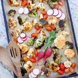 Chipotle Lime Roasted Broccoli & Cauliflower